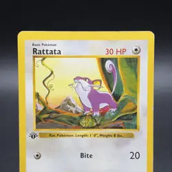 Pokemon Rattata 061/102 First Edition Base Set (Shadowless) Regular - Image 2