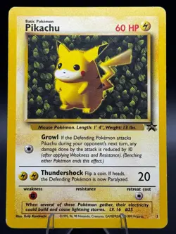 Pikachu Black Star Promo No. 1- MP/HP - WOTC - Pokemon Vintage - Image 1