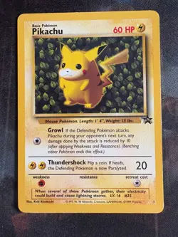 Pokemon Pikachu Black Star Promo Card #1 Ivy Pikachu MP Vintage Pokemon (WEAR) - Image 1