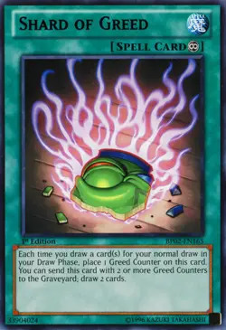 Yugioh! MP Shard of Greed - BP02-EN165 - Rare - 1st Edition Moderately Played, E - Image 1