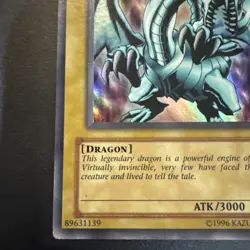 Blue Eyes White Dragon LOB-001 Ultra Rare Vintage Yu-Gi-Oh LP+ - Image 5