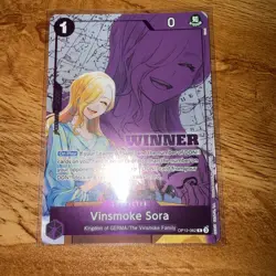 Vinsmoke Sora OP12-062 R Legacy of the Master One Piece English Winner Promo - Image 1