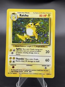 Raichu - 14/102 - Base Set Unlimited 1999 - WOTC - Holo Rare - HP - Pokemon TCG - Image 1