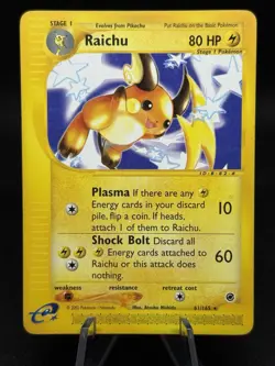 Pokemon TCG Expedition Base Set - Raichu 61/165 Non-Holo Rare - Image 1