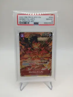 2022 ONE PIECE OP01-ROMANCE DAWN ALTERNATE ART #024 MONKEY D. LUFFY PSA 10 - Image 1