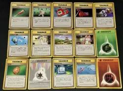 1996-1999 VTG Pokemon TCG Mixed 15 Card Lot Old Back Pocket Monsters Japanese - Image 1
