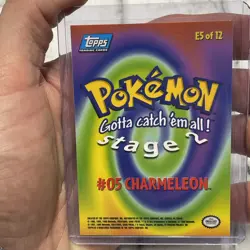 Charmeleon 1999 Topps E5 of 12 Pokemon The First Movie Blue Logo Vintage NM Card - Image 3