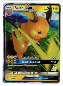 Raichu GX 20/68 Battle Academy Hidden Fates Pokemon Card - Image 1