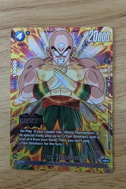 Tien Shinhan Holo Winner Card Dragon Ball Fusion World Tournament FP-045 NM/M - Image 2