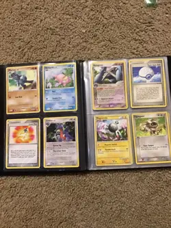 Small Binder STUFFED with Pokemon Cards Pikachu Magikarp Value Vintage Lot Rare - Image 2