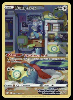 Pokemon Cards Dunsparce GG23/GG70 Crown Zenith Galarian Gallery Holo NM - Image 1
