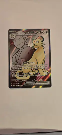 Team Rocket's Persian EX 219/182 Destined Rivals Full Art Ultra Rare Holo Card - Image 1