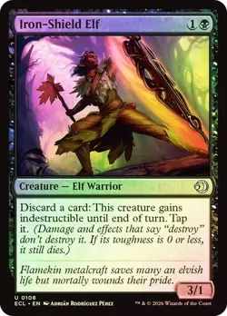 NM Foil Iron-Shield Elf, MTG, Lorwyn Eclipsed, Magic the Gathering, 108 - Image 1