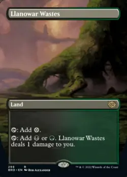 1x Llanowar Wastes - Borderless Light Play MTG Magic - Kid Icarus - - Image 1