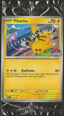 Pokemon PIKACHU SVP 190 Promo World Chamionship 2024 German DE Sealed Mew - Image 1