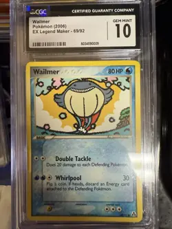 Wailmer Pokemon 2006 Ex Legend Maker 69/92 CGC 10 Gem Mint - Image 1
