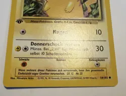 PIKACHU 1999 Pokemon TCG 1st Edition Germany #58/102 YELLOW CHEEKS - Image 3