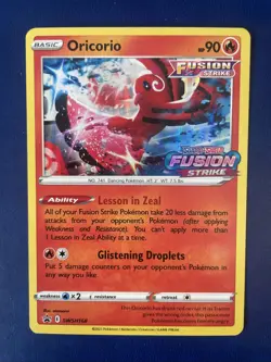 Pokemon Oricorio Sword & Shield SWSH168 Pre-Release Promo Stamped Fusion Strike - Image 1