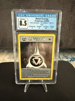 2000 POKEMON NEO GENESIS 1ST ED #19 METAL ENERGY-HOLO CGC 8.5 RegradeU - Image 1