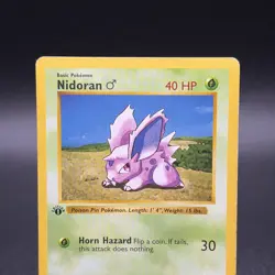 Pokemon Nidoran M 055/102 First Edition Base Set (Shadowless) Regular - Image 2