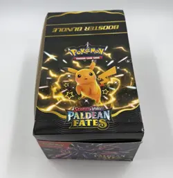 Paldean Fates Booster Bundle Display (Pokemon TCG) EMPTY BOX ONLY Slight Damage - Image 1