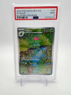 Pokemon Ivysaur 167 Scarlet & Violet 151 Illustration Rare PSA Mint 9 - Image 1