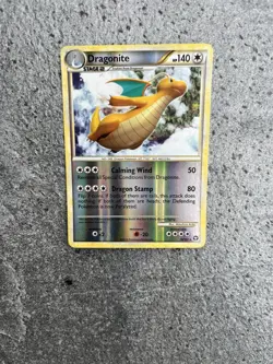 2010 Pokemon TCG HGSS Triumphant Dragonite Reverse Holo 18/102 LP/MP - Image 2