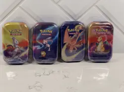 4 X Pokemon TCG Sun & Moon - Kanto Power Mini Tin New Sealed 2019 (Random tins) - Image 1