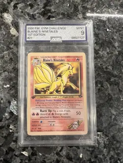 POKEMON GYM CHALLENGE 21 BLAINE'S NINETALES 1ST EDITION AGS 9 - Image 1