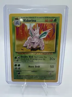 Nidorino 37/102 - Base Set - Vintage 1999 - Pokemon TCG - Image 2
