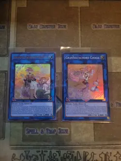 YUGIOH GRANSOLFACHORD MUSECIA DAMA ULTRA + COOLIA CYAC SUPER 1ST ED NM - Image 1