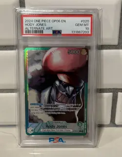 2024 One Piece TCG: Hody Jones Alt Art Leader OP06-020 PSA 10 - English Gem Mint - Image 1