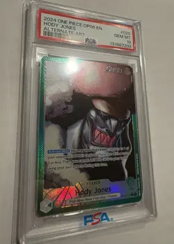 2024 One Piece TCG: Hody Jones Alt Art Leader OP06-020 PSA 10 - English Gem Mint - Image 2