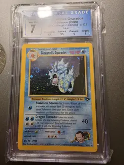 Pokemon TCG Giovanni's Gyarados Gym Challenge Unlimited 5/132 Holo With Swirl - Image 1