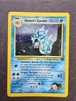 Pokemon TCG Gym Challenge Giovanni's Gyarados Holo. Rare 5/132 NM - Image 1