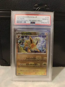 PSA Gem Mint 10 Jolteon 135/165 Master Ball Reverse Holo Japanese, PSA 10 💎. - Image 3
