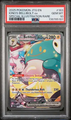 2025 POKEMON JTG EN-JOURNEY TOGETHER #183 IONO'S BELLIBOLT EX PSA 10 - Image 1