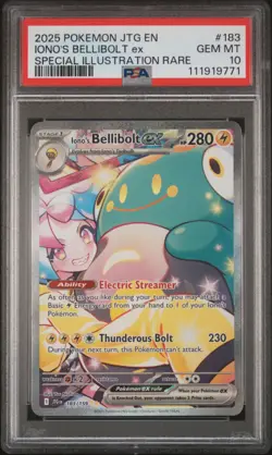 2025 POKEMON JTG EN-JOURNEY TOGETHER #183 IONO'S BELLIBOLT EX PSA 10 - Image 1