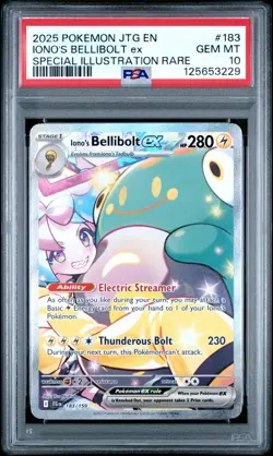 2025 POKEMON JTG EN-JOURNEY TOGETHER #183 IONO'S BELLIBOLT EX PSA 10 - Image 1