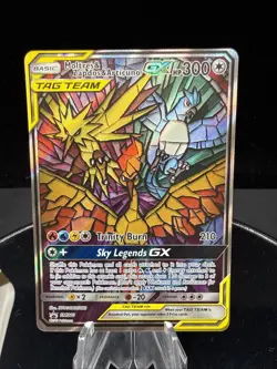 Pokemon TCG Moltres Zapdos Articuno GX Hidden Fates SM210 Black Star Promo Card - Image 1
