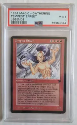 MTG Tempest Efreet PSA 9 MINT 1994 English Legends Vintage Card RARE! - Image 1