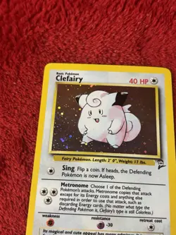 Clefairy 006/130 Base Set 2 Holo Wotc Pokemon Card Played - Image 3