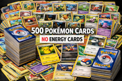 500 Pokemon Card Lot - Commons & Uncommons - NO Energy - NO Duplicates - Bulk - Image 1