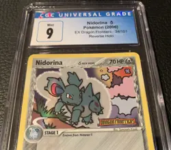 NIDORINA - 2006 Pokemon EX Dragon Frontiers Reverse Holo Card 34/101 CGC 9 POP 1 - Image 4