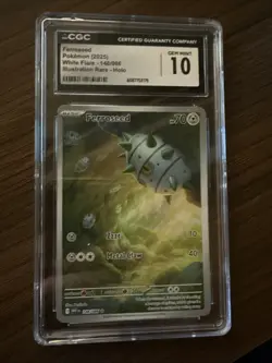 CGC 10 Ferroseed English 148/086 Sv: White Flare Holo IR Pokemon Card - - Image 1