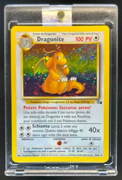 1999 Pokemon Fossil Spanish Dragonite Holo Rare #4/62 - Image 1