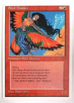 ►BIRD MAIDEN ►4. EDITION 1995 ENGLISH ►NM ►RED ►MAGIC THE GATHERING ►MTG - Image 1