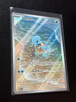Pokemon Squirtle Illustration Rare Full Art Holo 170/165 Scarlet & Violet 151 - Image 1