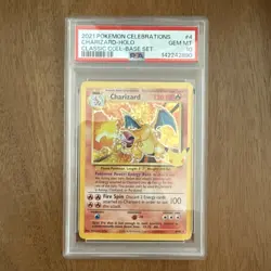 2021 POKEMON CELEBRATIONS CLASSIC COLL #4 CHARIZARD-HOLO PSA 10 - Image 1