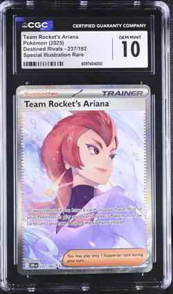 CGC 10 Team Rocket's Ariana 237/182 SIR Destined Rivals Pokemon Card - Image 1